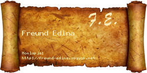 Freund Edina névjegykártya